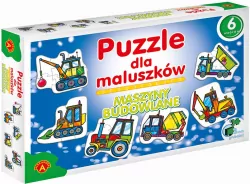 Puzzle dla maluszków. 27 elementów. Maszyny budowlane