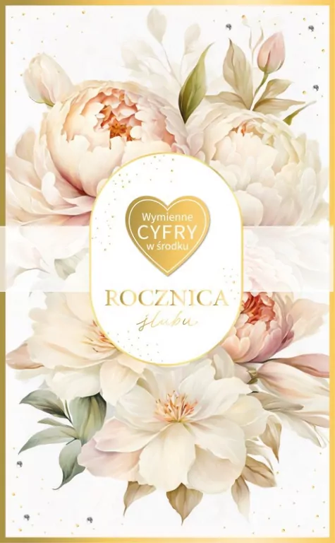 Karnet Rocznica Ślubu wymienne cyfry - tantis.pl