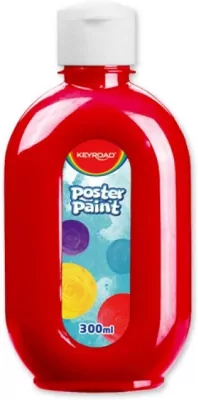 Farba plakatowa 300ml KEYROAD czerwona
