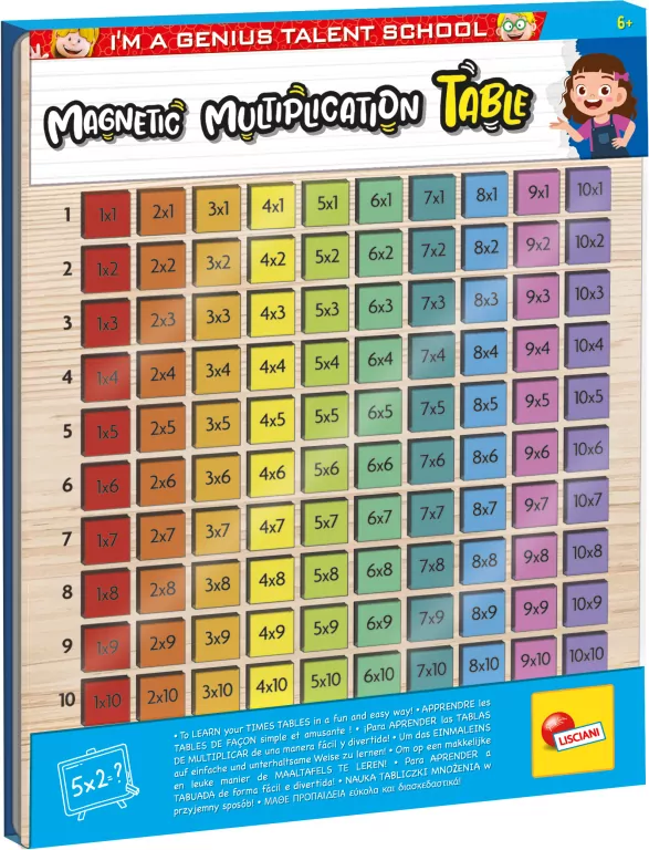 Magnetyczna tabliczka mnożenia. I'm a genius - tantis.pl