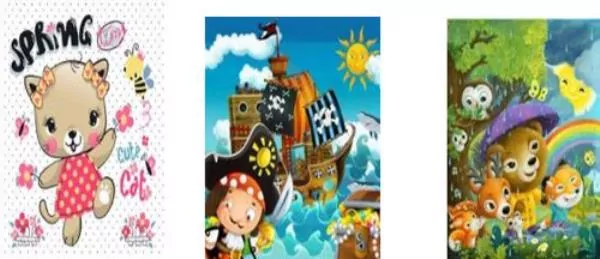 Torebka prezentowa dziecięca mix 45x72x25cm szerokie dno p12 - tantis.pl
