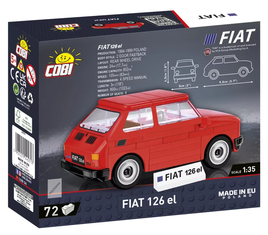 Klocki Cobi. Mały Fiat 126P. 1994 - 1999 - tantis.pl