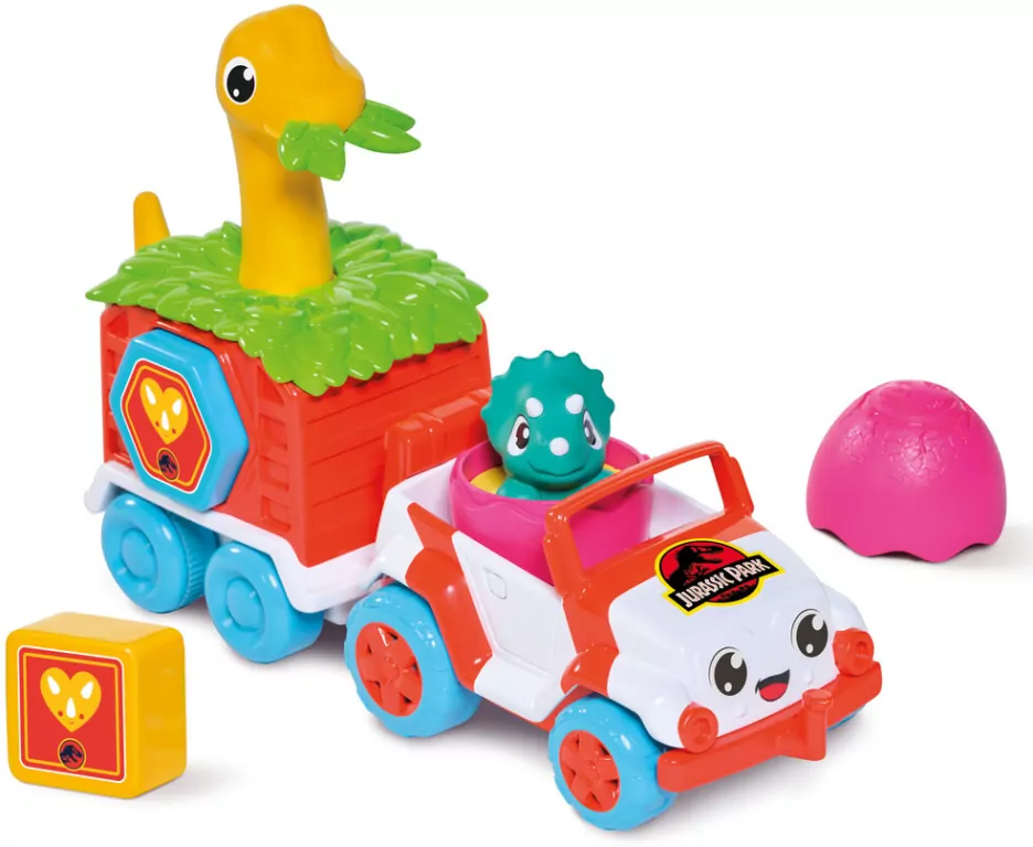Toomies jeep z dino przyczepą Jurassic World TOMY - tantis.pl