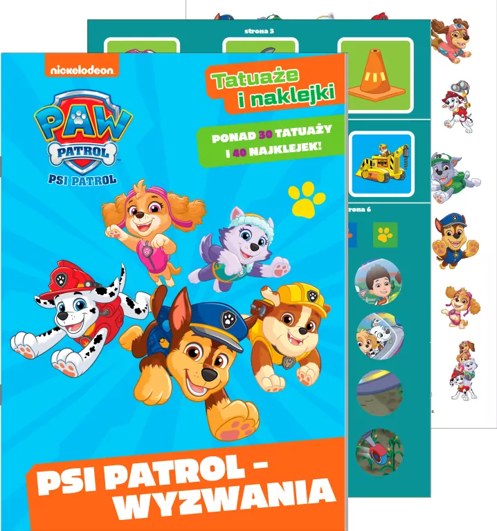Psi Patrol. Tatuaże i naklejki. Wyzwania - tantis.pl