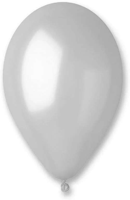 Balony Gemar metal srebrne 20cm 100szt - tantis.pl