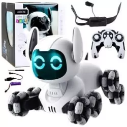 Robot Pies Tooby R/C 360 światło dźwięk biało-czar