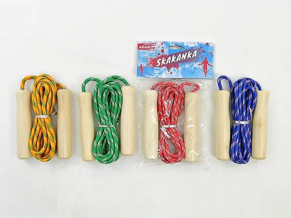 ADAR. Skakanka sznurek, rączki drewno 454439 - tantis.pl