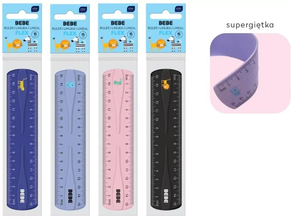 Linijka Flex 15cm Bebe Kids mix - tantis.pl