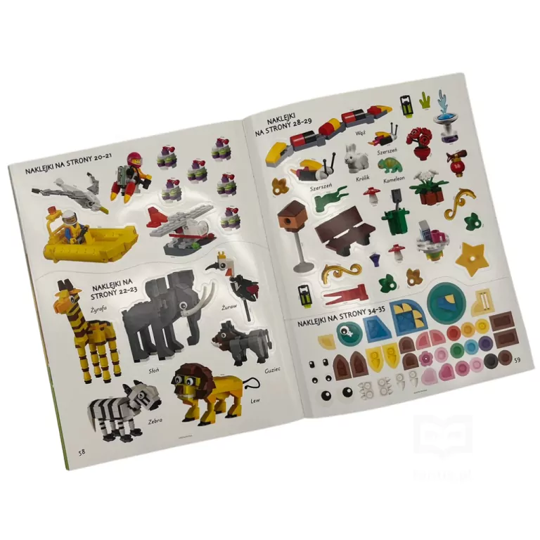 LEGO świat. Zabawy z naklejkami. Zwierzęta - tantis.pl