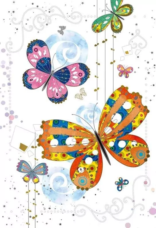 Karnet 12x18cm + koperta Motyle - tantis.pl