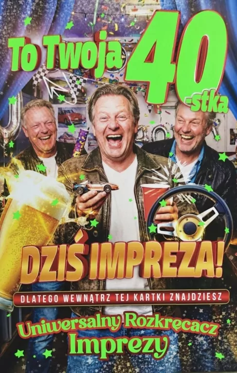 Karnet Urodziny 40 męskie - tantis.pl