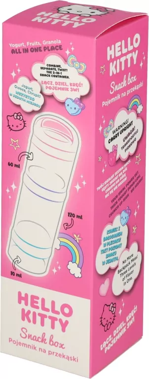 Pojemnik na przekąski Hello Kitty Pink - tantis.pl