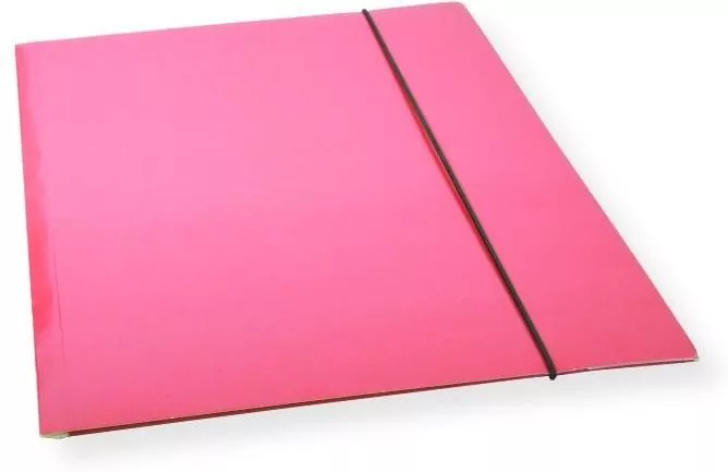 Teczka A4 z gumką lakier różowa 300gsm - tantis.pl
