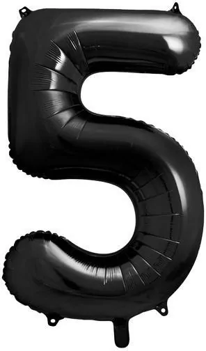 Balon foliowy 5. Czarny 86cm - tantis.pl