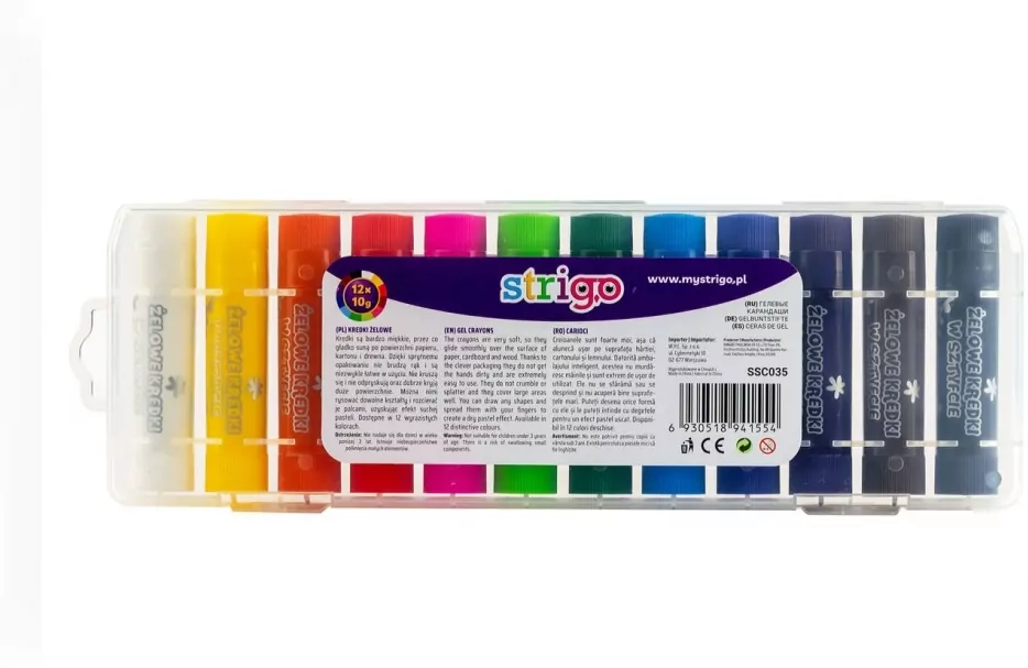 Kredki żelowe 12 kolorów - tantis.pl