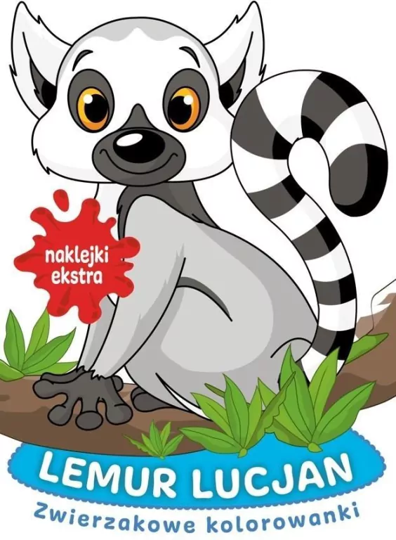 Zwierzakowe kolorowanki. Lemur Lucjan - tantis.pl
