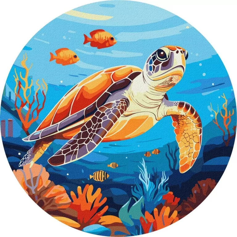 Malowanie po numerach. Mieszkańcy oceanu 26cm - tantis.pl