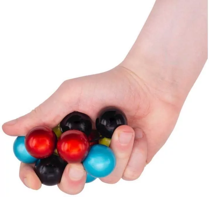 Metalowe kulki na gumce fidget mix - tantis.pl