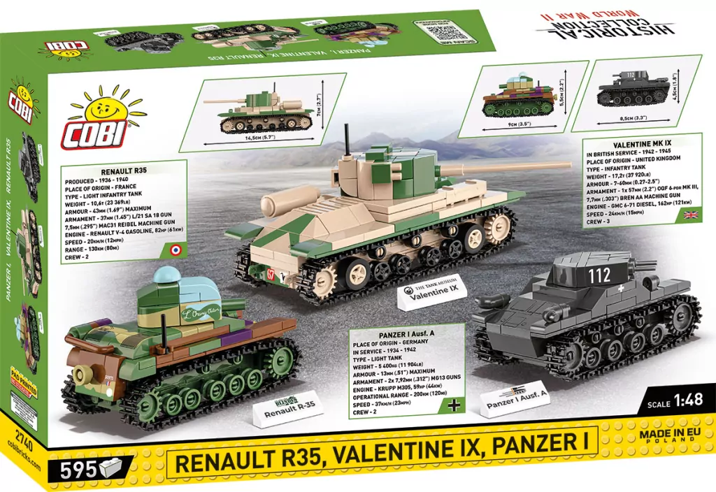 Cobi. Historical Collection Renault R35,Valentine IX - tantis.pl