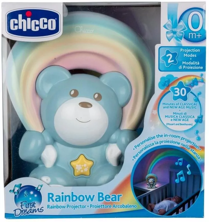 Chicco. Miś z projektorem. Niebieski - tantis.pl