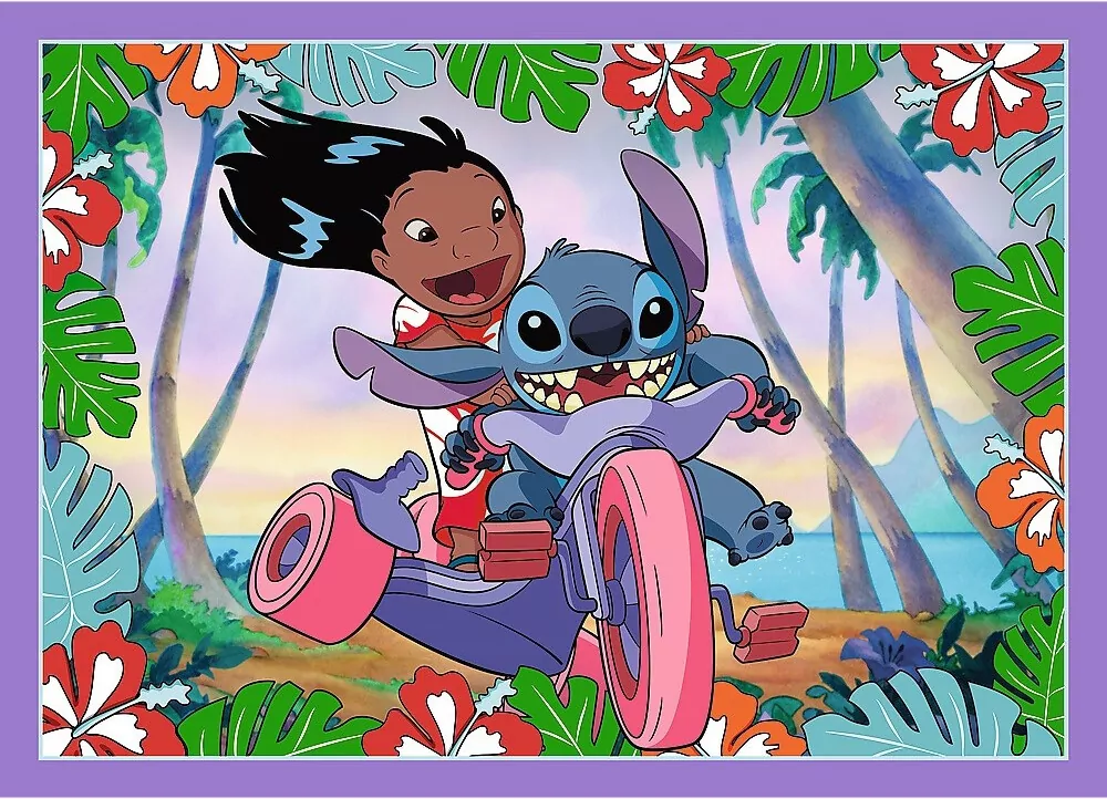 Trefl. Puzzle 4w1. Szalony dzień Lilo & Stitch - tantis.pl