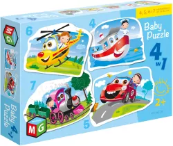 Puzzle 4w1 Baby  Pojazdy