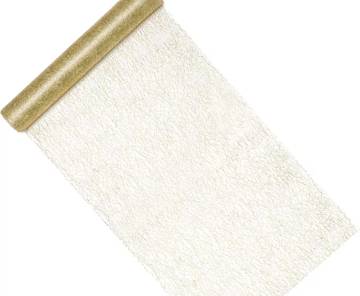 Siatka dekoracyjna Fibra złota 0.36x9m - tantis.pl