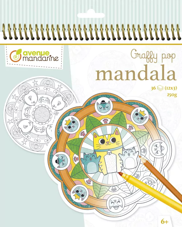 Kolorowanka Graffy Pop Mandala Zwierzęta - tantis.pl