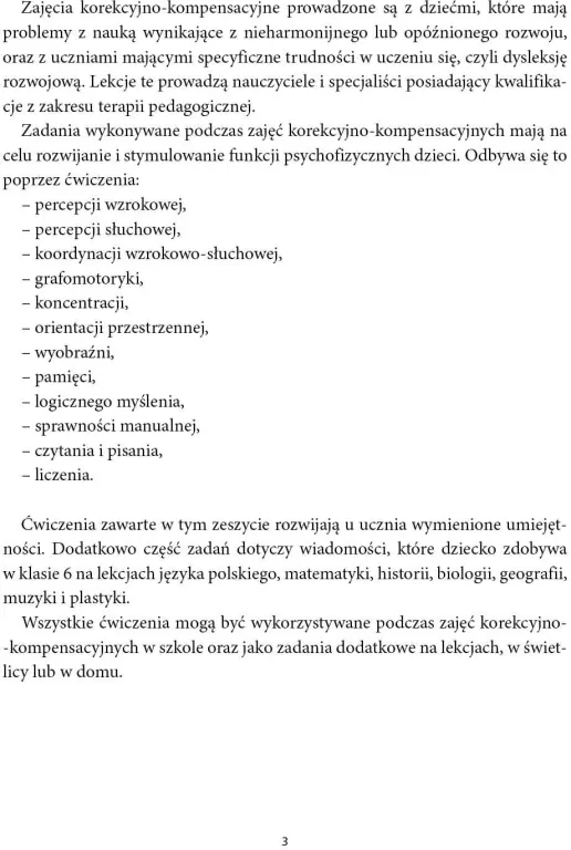 Trening szkolny. Ćwiczenia Korekcyjno-Kompensacyjne. Klasa 6 - tantis.pl