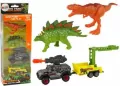 Zestaw dinozaury 2szt+ auto z rakietą+ przyczepa - tantis.pl