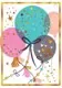 Karnet B8 mini Balony brokatowe - tantis.pl