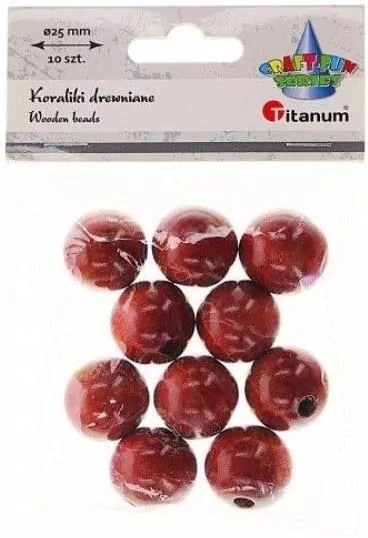 Koraliki drewniane lakierowane brązowe 10szt - tantis.pl