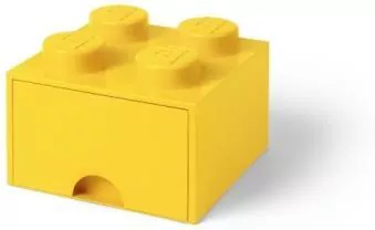 LEGO(R) pojemnik klocek z szufladą czwórka żółty - tantis.pl