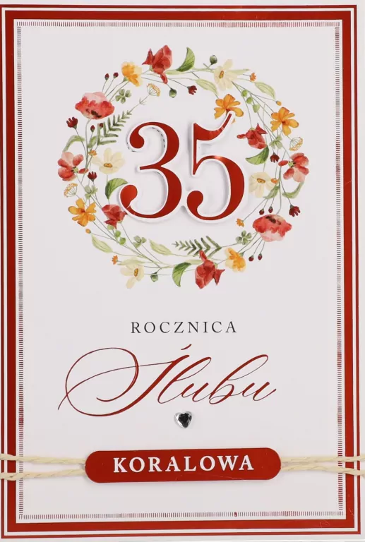 Karnet Rocznica ślubu 35 - tantis.pl