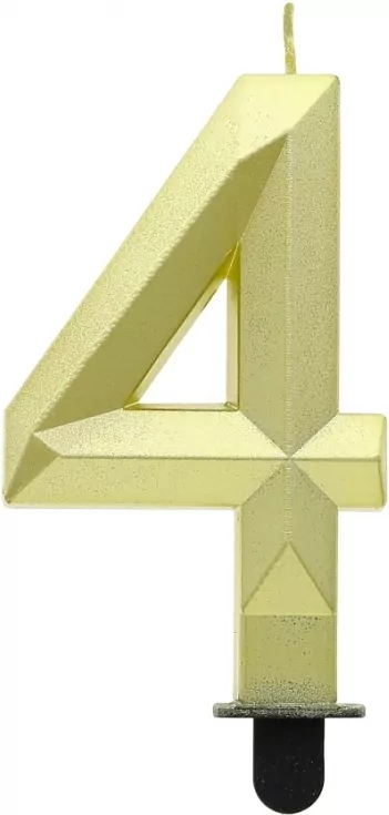 Świeczka Cyfra 4 Diament 7.6cm - tantis.pl