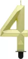 Świeczka Cyfra 4 Diament 7.6cm - tantis.pl