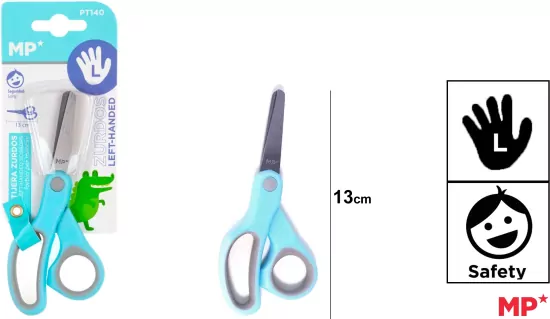 Nożyczki szkolne dla leworęcznych 13cm niebieskie