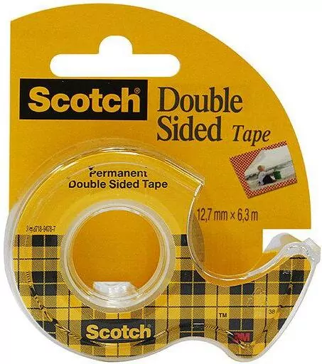 Taśma biurowa dwustronna z dyspenserem 12mmx6,3m - tantis.pl