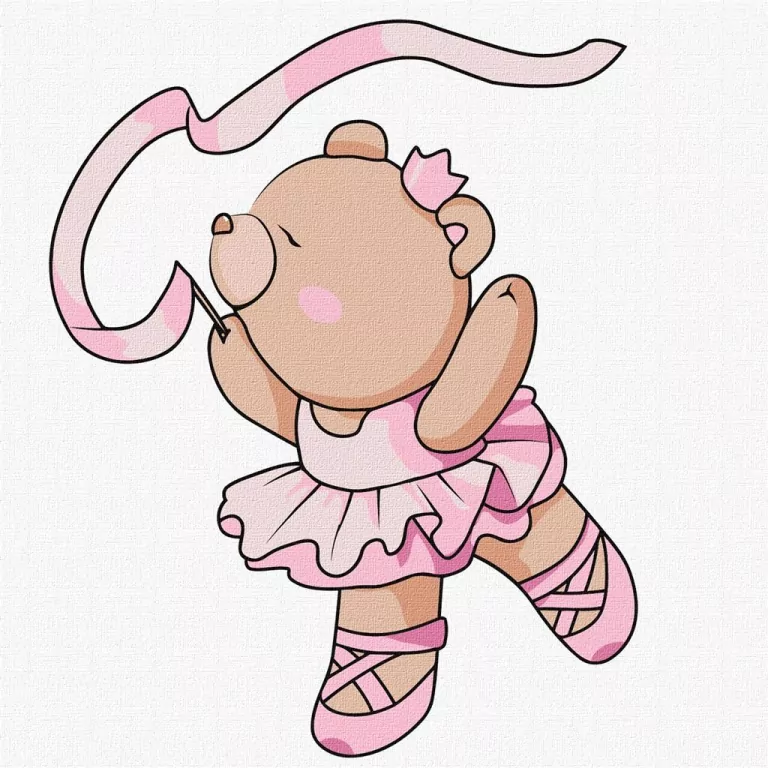 Malowanie po numerach - Balerina Kids 25x25cm - tantis.pl