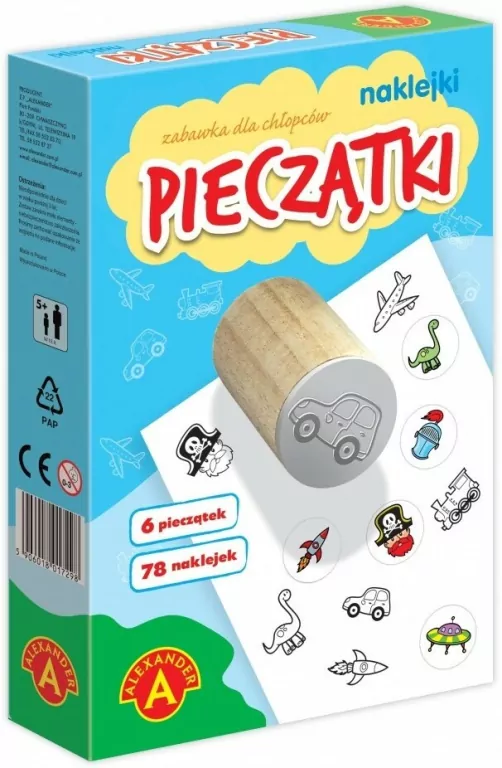 Pieczątki i naklejki. Zabawka dla chlopców - tantis.pl