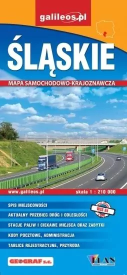 Mapa samochodowo-kraj. - Śląskie 1: 210 000 - tantis.pl