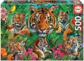 Puzzle 500 Tygrysy w dżungli 112783 - tantis.pl