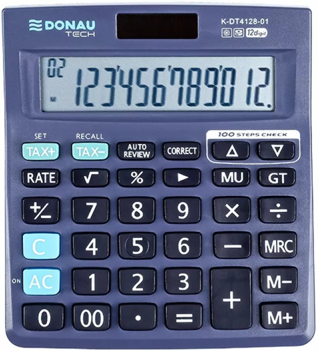 Kalkulator biurowy 12 cyfr.czarny DONAU - tantis.pl