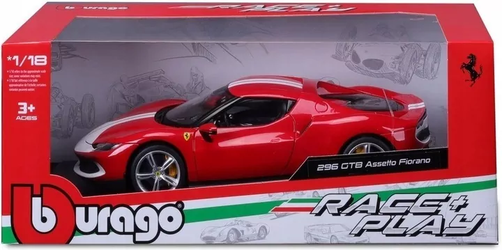 Ferrari R&P -296 Gtb Assetto Fiorano Red/White - tantis.pl