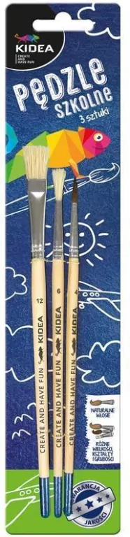 Pędzle szkolne KIDEA. DERFORM - tantis.pl