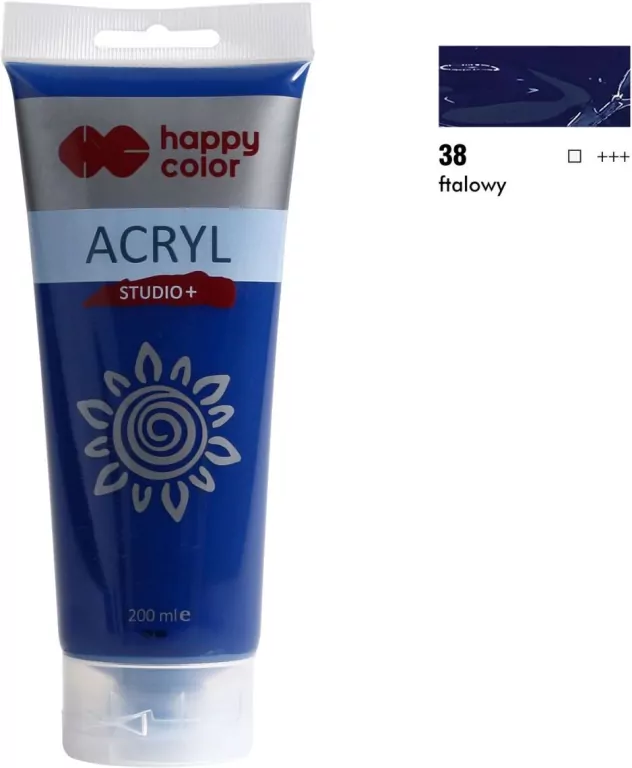Farba akrylowa 200 ml. Ftalowy. Happy Color - tantis.pl
