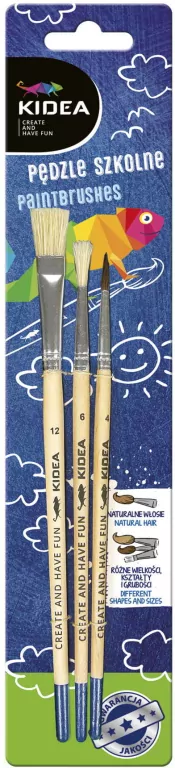 Pędzle szkolne KIDEA. DERFORM - tantis.pl