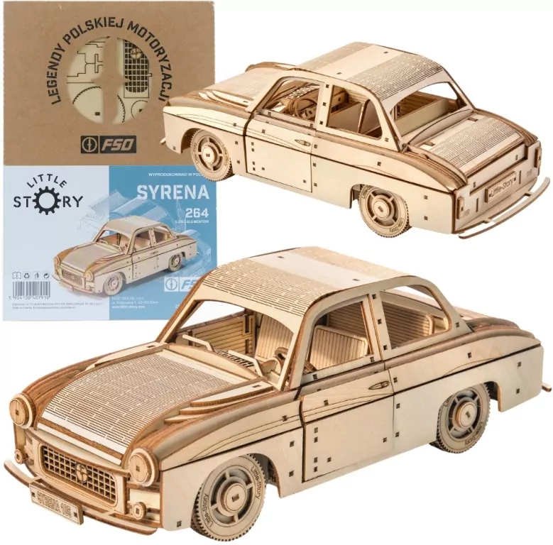 Puzzle drewniane 3D. Syrena - tantis.pl