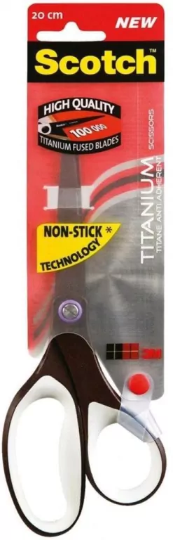 Nożyczki biurowe tytanowe czarno szare 20cm - tantis.pl