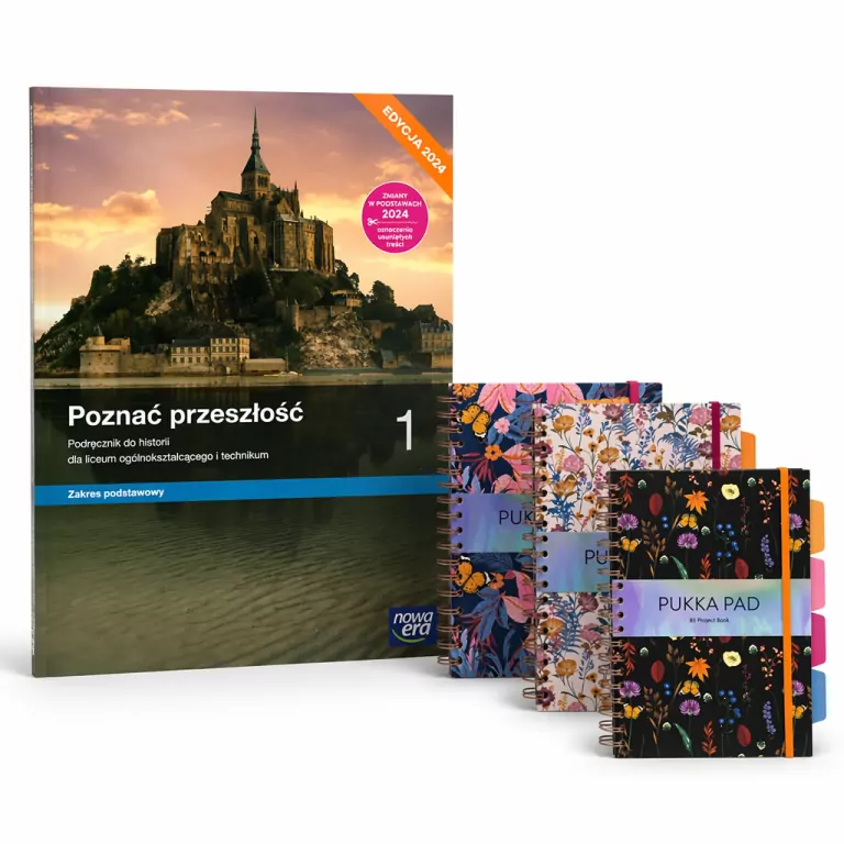 Pakiet: Poznać przeszłość 1. Podręcznik do liceum i technikum. Zakres podstawowy. Edycja 2024 / Kołozeszyt Project Book Bloom. B5/100K linia. 3 sztuki - tantis.pl